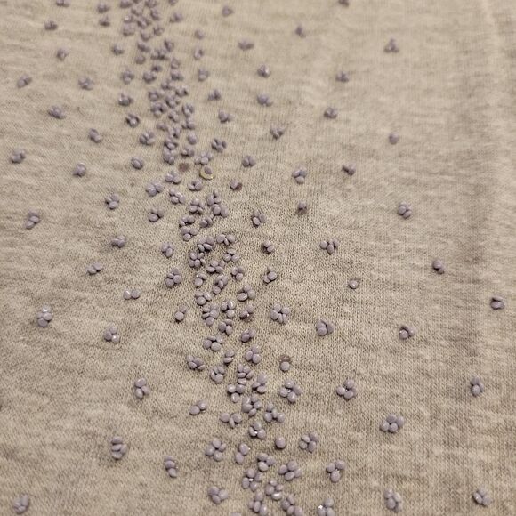 Lane Bryant Gray Embellished Short Sleeve Round Neck Top‎ - Picture 8 of 9